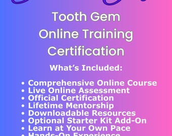 歯の宝石技術者オンライントレーニングコース + 認定