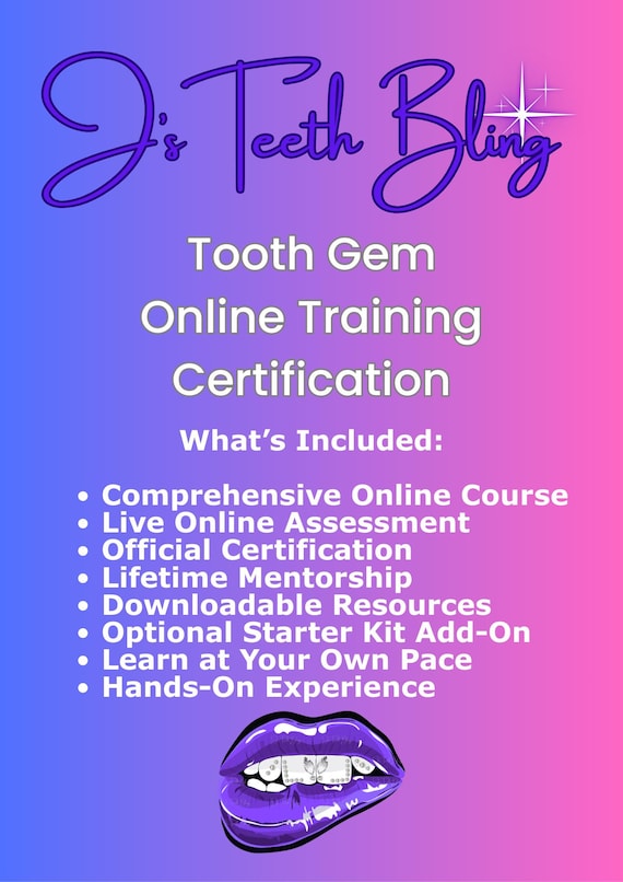 Tooth Gem Technician Online Training Course + Certification