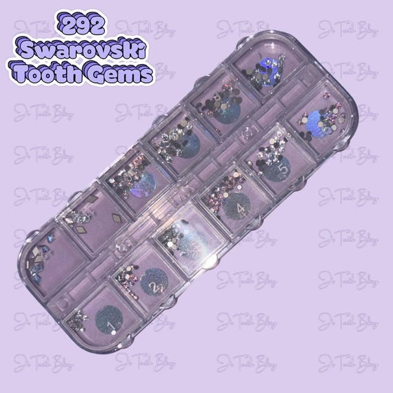 292-Piece Assorted Tooth Gem Set | Genuine Swarovski Crystals | Multiple Shapes & Sizes