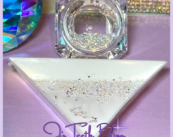 Preciosa Crystal AB Tooth Gems: Fairy Unicorn Tears - 3g