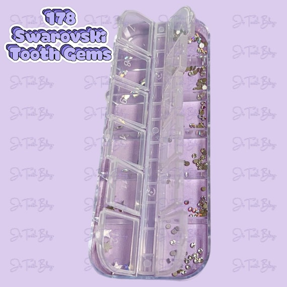 178-Piece Assorted Tooth Gem Set | Genuine Swarovski Crystals | Multiple Shapes & Sizes
