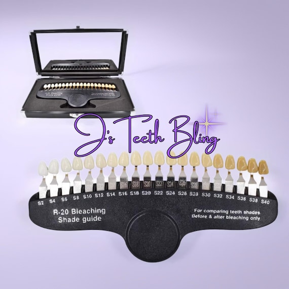 R-20 Teeth Whitening Shade Chart with Mirror and Aluminum Case