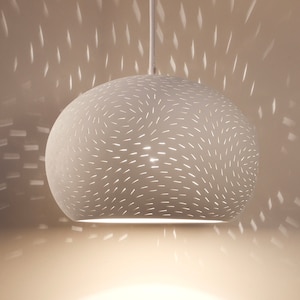 CLAYLIGHT PENDANT XL 15in. | Pendant Light | Ceramic Hanging Lamp | Unique Statement Piece