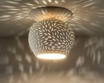 Claylight Coral 5" Flush Mount Ceiling Light | Minimalist Ceramic Overhead Lamp