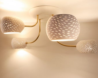 Four Leaf Clover : Semi Flush Mount Ceiling Light | Modern Lighting | Ceramic lighting