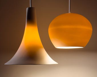 Handmade Porcelain Crescent Chandelier: Contemporary Cluster Pendant Light