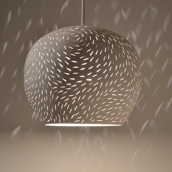 Modern Pendant Lamp | CLAYLIGHT MEDIUM PENDANT: 7" | Ceramic Hanging Lamp