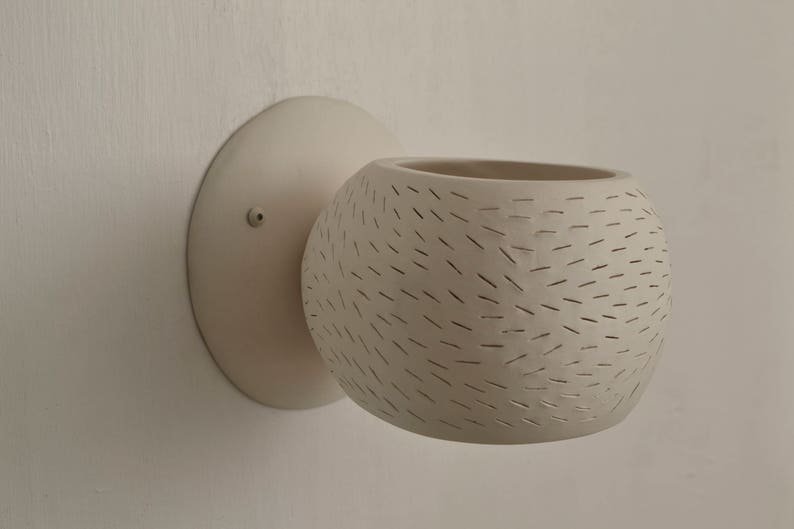 Designer Wall Light PORCUPINE SCONCE Ceramic Wall Lamp Unique Lighting image 2