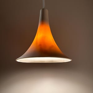 PORCELAIN GRAMOPHONE | Pendant Lamp | Unique Light Fixture | Ceramic Hanging Lamp | Mood Lighting