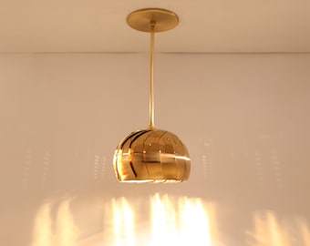 IRIS ROD PENDANT : Brass Pendant Light |  Contemporary Lighting | Modern Pendant Lamp