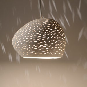 6in. ASYMMETRICAL PENDANT | Ceramic Hanging Lamp | Pendant Light |  Unique Lighting