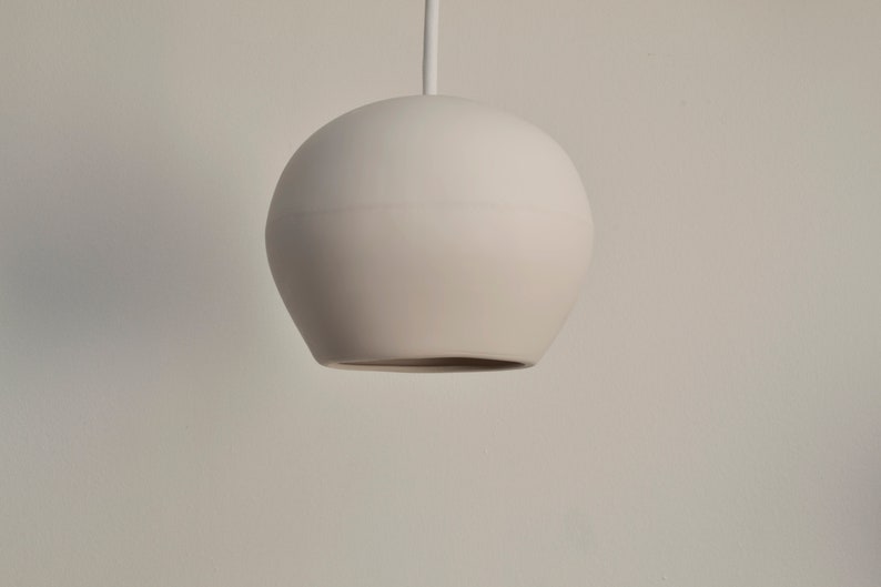 Pendant Lamp PORCELAIN EGG PENDANT Mood Lighting Unique Light Fixture Ceramic Hanging Lamp image 2