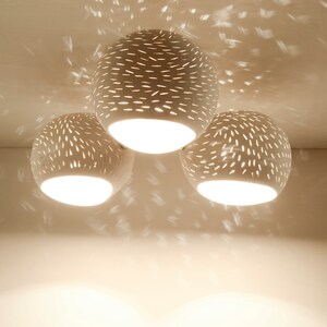 Ceramic Ceiling Lamp CLAYLIGHT CLOVER Modern Lighting Semi-Flush Mount Lighting Fixture image 2