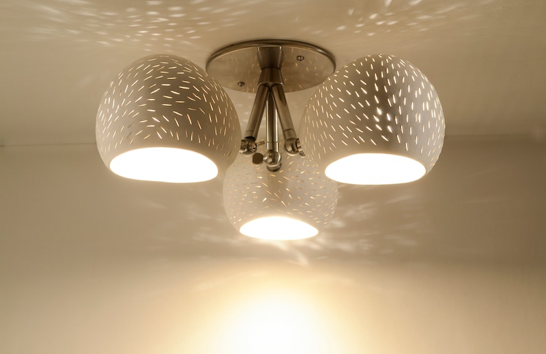 Ceramic Ceiling Lamp CLAYLIGHT CLOVER Modern Lighting Semi-Flush Mount Lighting Fixture image 4