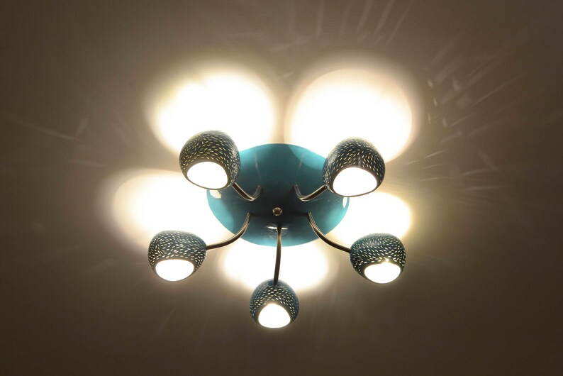 CLAYLIGHT CLOVER 5 aqua or White Flush Mount Ceiling Light Etsy