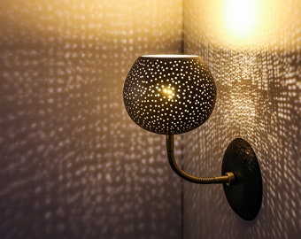 Designer Wall Light | CLAYLIGHT SCONCE with black arm | Ceramic Wall Lamp |  Unique Lighting