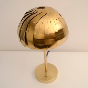 Modern Brass Lamp Iris TABLE LAMP: Brass or Stainless Steel Buffet Lamp Unique Lighting image 4