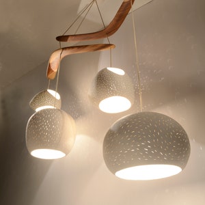 CLAYLIGHT BOOMERANG XL | Modern Chandelier |  Four Light Pendant  | Unique Ceramic Lighting