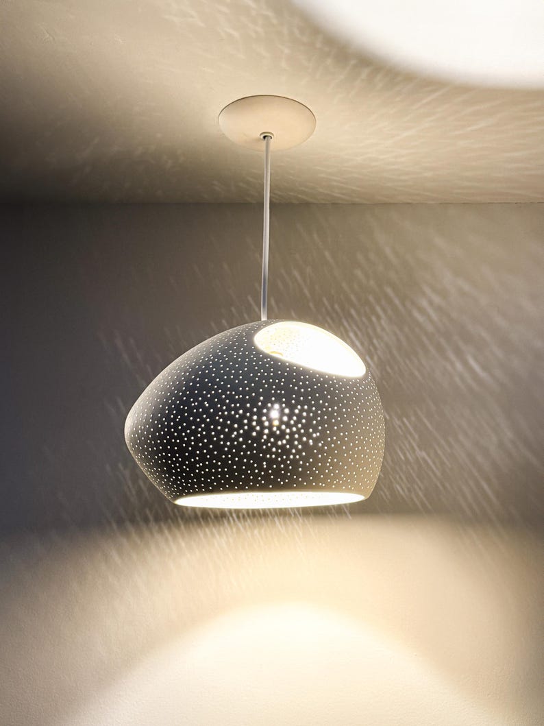 CLAYLIGHT DOUBLE CUT | Handcrafted Ceramic Pendant Light | Retro Style image 12