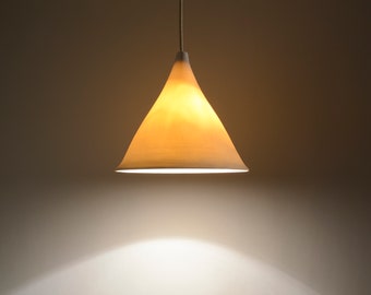 Hanging Pendant Light | 7" Porcelain Gramophone | Modern Artistic Lighting | Task Lighting