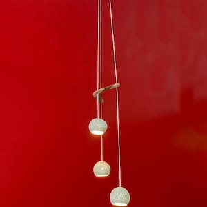 Modern Chandelier CLAYLIGHT BOOMERANG Three Light Pendant Sculptural Ceramic Lighting image 4