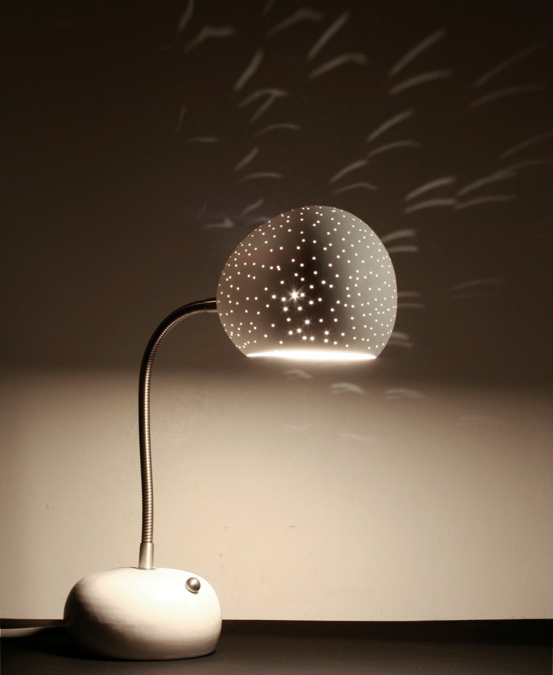Handmade Task Lighting Claylight PORCUPINE DESK LAMP Claylight Porcupine Touch Dimmer Operated image 5