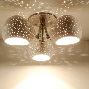 Ceramic Ceiling Lamp CLAYLIGHT CLOVER Modern Lighting Semi-Flush Mount Lighting Fixture image 1