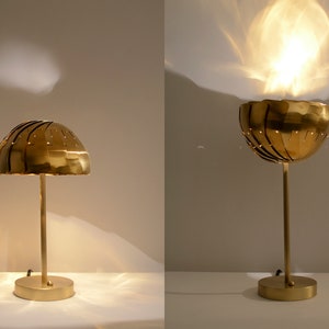 Modern Brass Lamp Iris TABLE LAMP: Brass or Stainless Steel Buffet Lamp Unique Lighting image 5