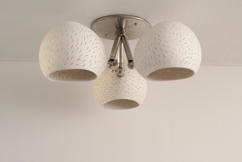 Ceramic Ceiling Lamp CLAYLIGHT CLOVER Modern Lighting Semi-Flush Mount Lighting Fixture image 3