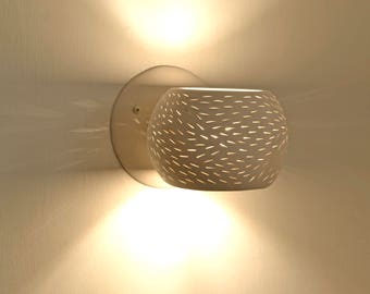 Luz de pared de diseño / PORCUPINE SCONCE / Lámpara de pared de cerámica / Iluminación única