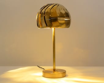 Modern Brass Lamp | Iris TABLE LAMP: Brass or Stainless Steel | Buffet Lamp | Unique Lighting