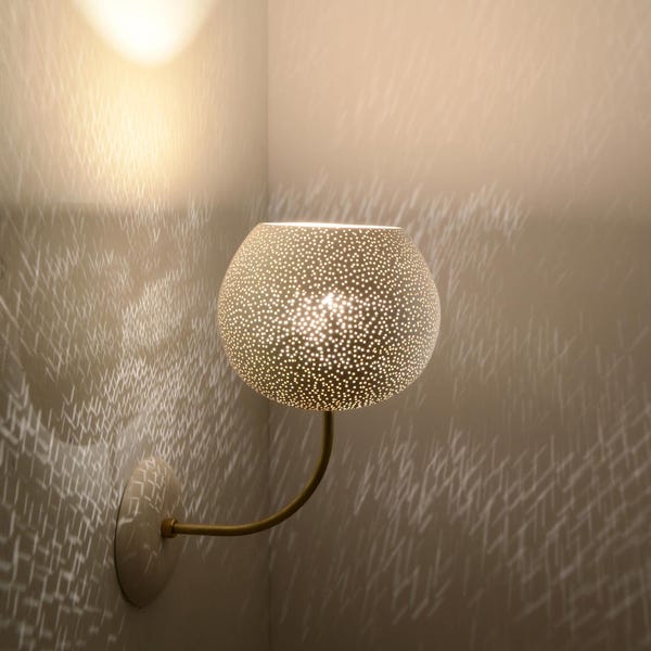 GROßER TON-LICHT-LEUCHTE | Wandlampe | Einzigartige Keramik Wandlampe | Stimmungs Beleuchtung