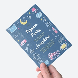 Pajama Party Birthday Invitation Slumber Party Girls Night Sleepover Invitation Editable Digital Download Template Kids, Tweens, or Teens