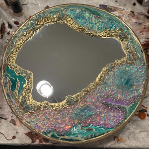 Iridescent Geode Mirror