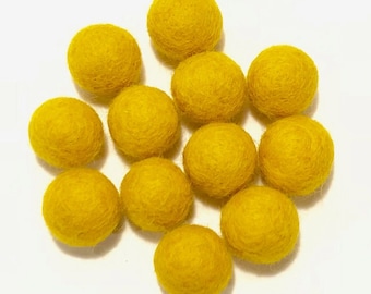 24PC Single Color Pack -  SUNSHINE Felt Balls