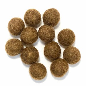 24PC Single Color Pack -  CHOCOLATE Felt Balls