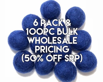 W-100PC Single Color Pack - ROYALE Felt Balls