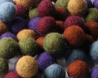 XCollection - 60PC EARTHY 1CM Felt Balls