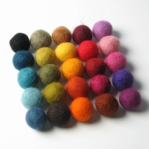 1.5CM Multi Mix 50PC Felt Balls image 2