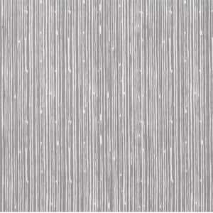 May include: A gray and white textured fabric with a vertical striped pattern.