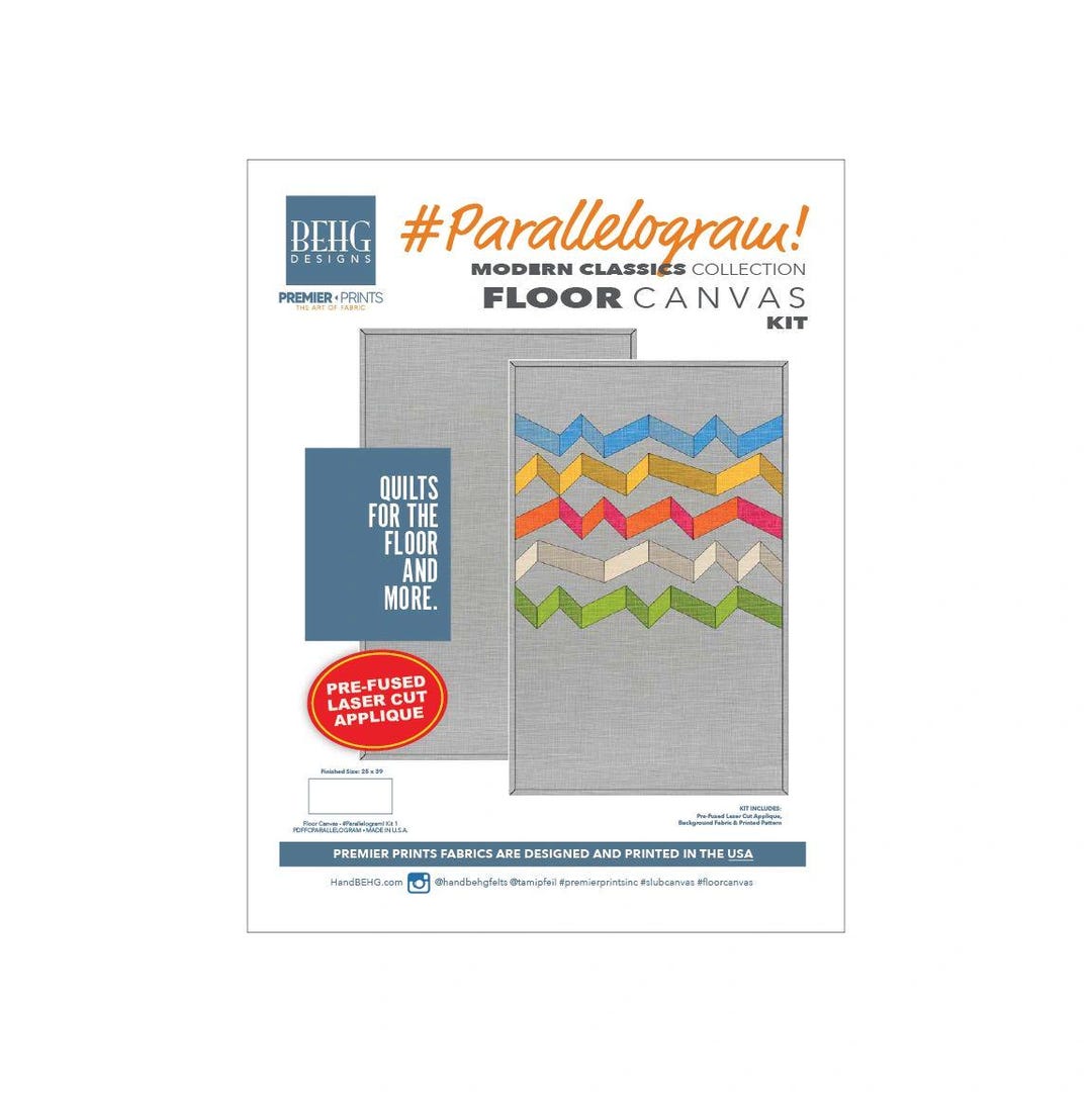 Behg Designs Rug Floor Canvas-mcc Parallelogram 1 Fabric and Pattern Kit - BEHG DESIGNS ...