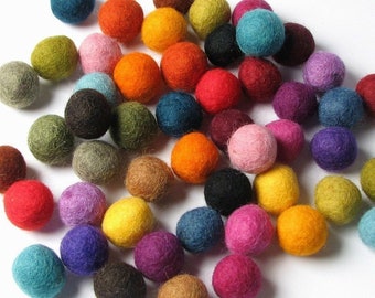 2CM Multi Mix - 50PC Felt Balls