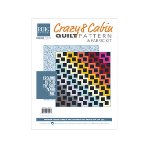 Quilt - CRAZY8CABIN Lotus Fabric Bundle & Pattern - BEHG DESIGNS for Premier Prints