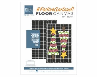 Floor Canvas-FestiveGarland Fabric Bundle & Pattern - BEHG DESIGNS for Premier Prints