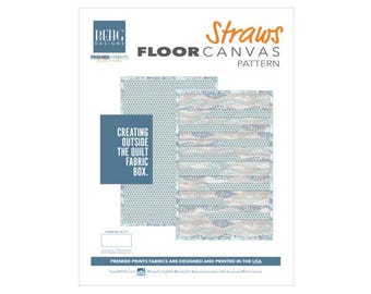 Floor Canvas-Straws (Pieced) Fabric and Pattern Kit - BEHG DESIGNS for Premier Prints
