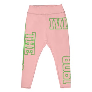 Alpha Kappa Alpha (Pink) Plus Size Leggings