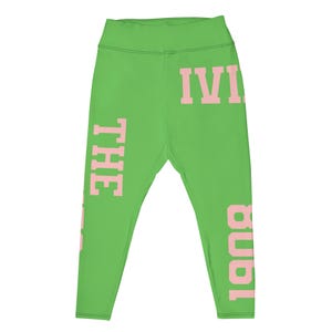 Alpha Kappa Alpha (Green) Plus Size Leggings