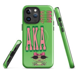 Alpha Kappa Alpha (Green) MagSafe® tough case for iPhone®