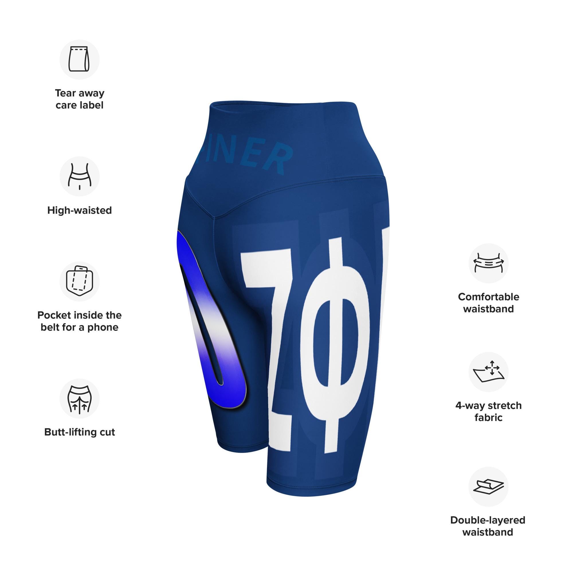 Zeta Phi Beta (Blue) Biker Shorts