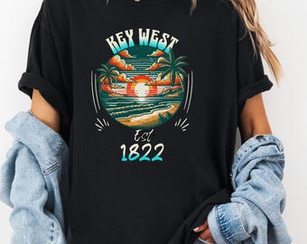 Vintage Key West T-Shirt: Est 1822 Sunset Tee